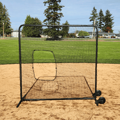 BATTING CAGES INC Square Screen 7ft x 7ft Softball Protective Screen & Wheel Kit