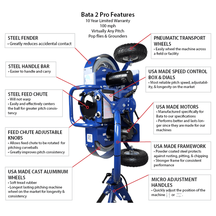 Hey Bata BATA Pitching Machine BATA-2 Pro Pitching Machine